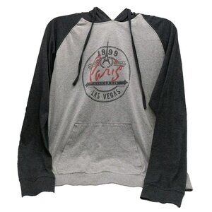 Paris Las Vegas Hooded T Shirt Size Medium Hotel Casino Resort Grey Black 1999